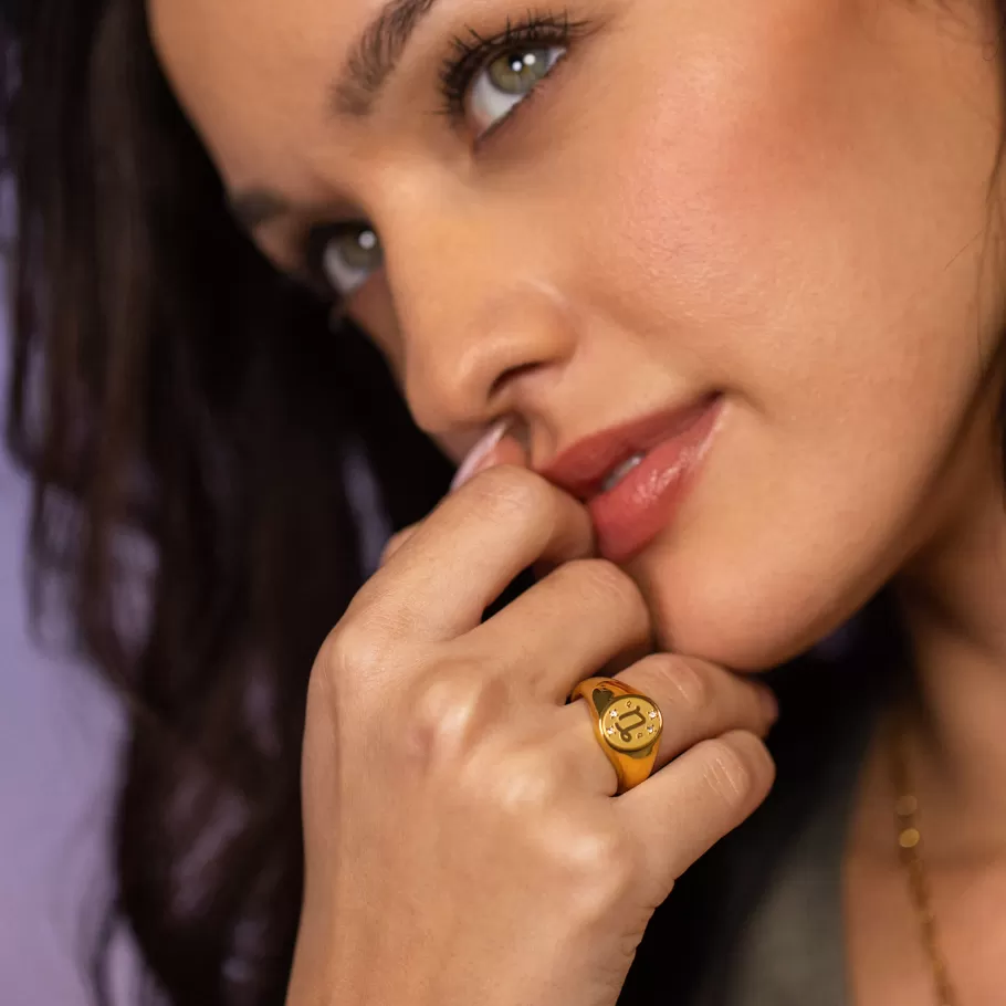 PURELEI Steinbock Zodiac Ring< Ringe
