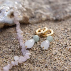 PURELEI Ohrringe<Clear Quartz Drop Ohrringe