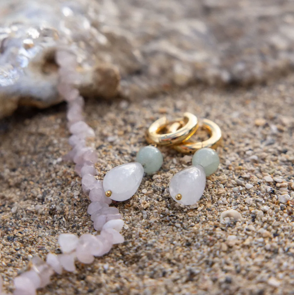 PURELEI Ohrringe<Clear Quartz Drop Ohrringe