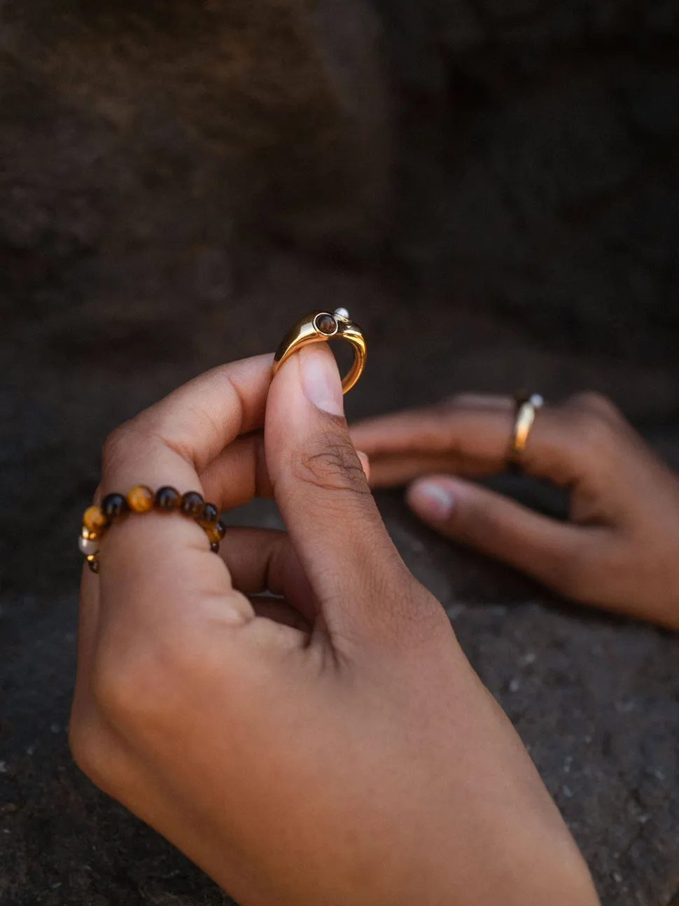 PURELEI Ringe<Golden Gaze Ring