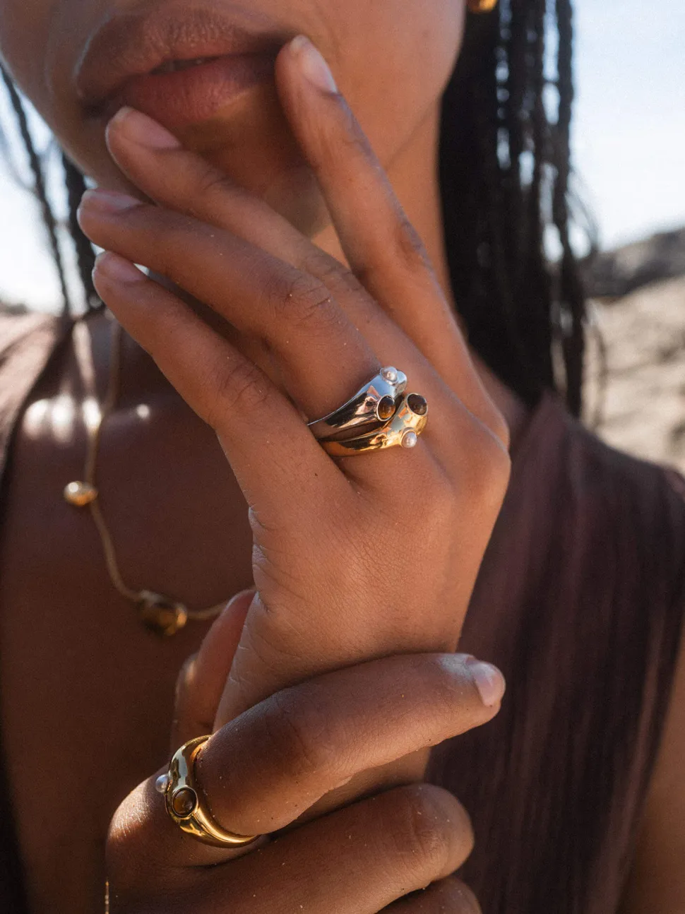 PURELEI Ringe<Golden Gaze Ring