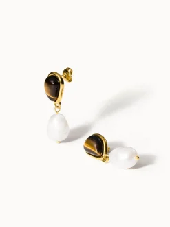 PURELEI Ohrringe<Tiger's Eye Pearl Ohrringe