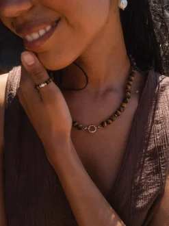 PURELEI Ringe<Tiger‘s Eye Pearl Ring